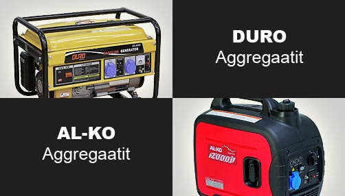 Duro agregaatit ja AL-KO aggregaatit.